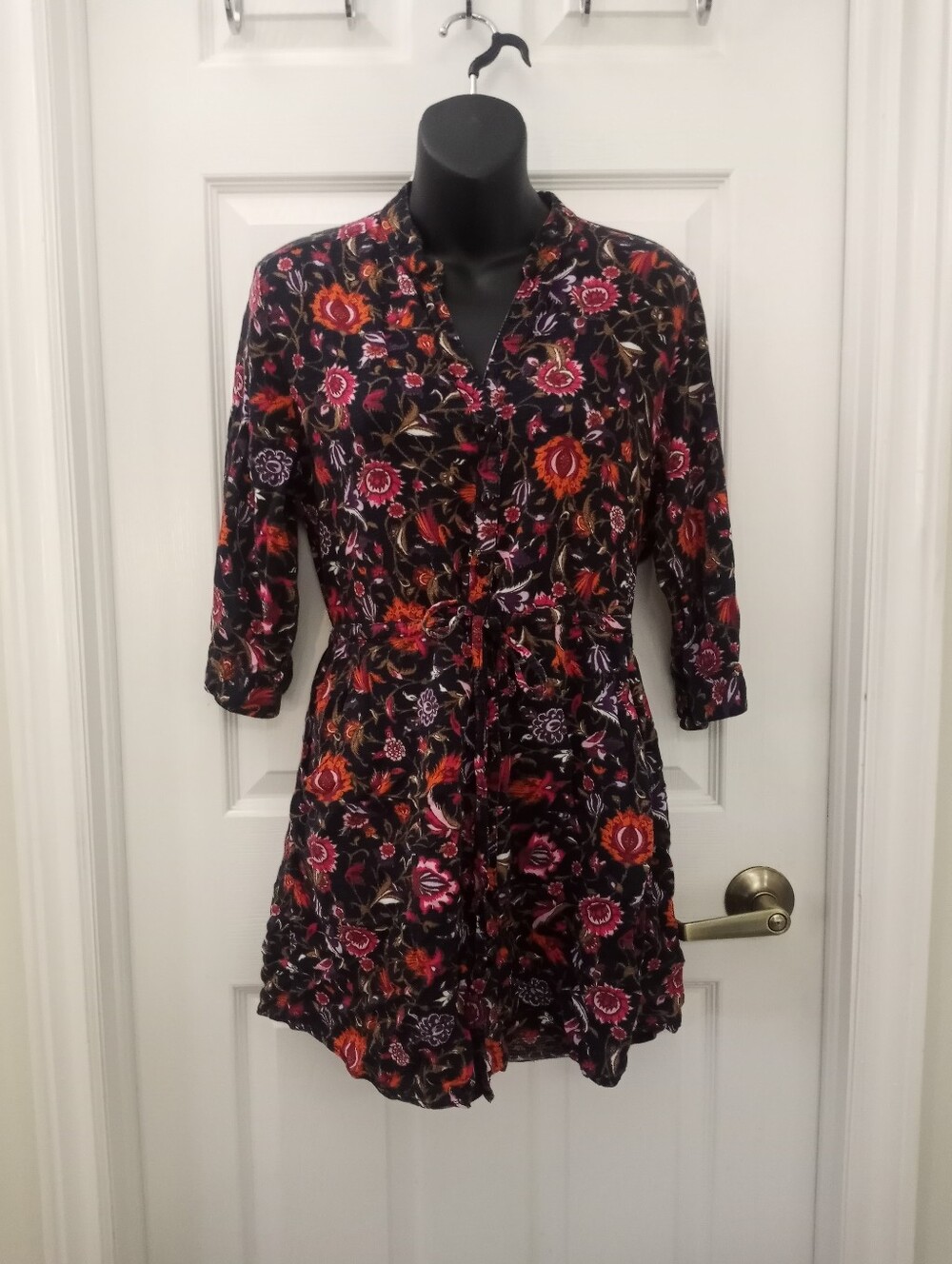 ALCHEMY Printed Blouse With Adjustable Waist And Pockets